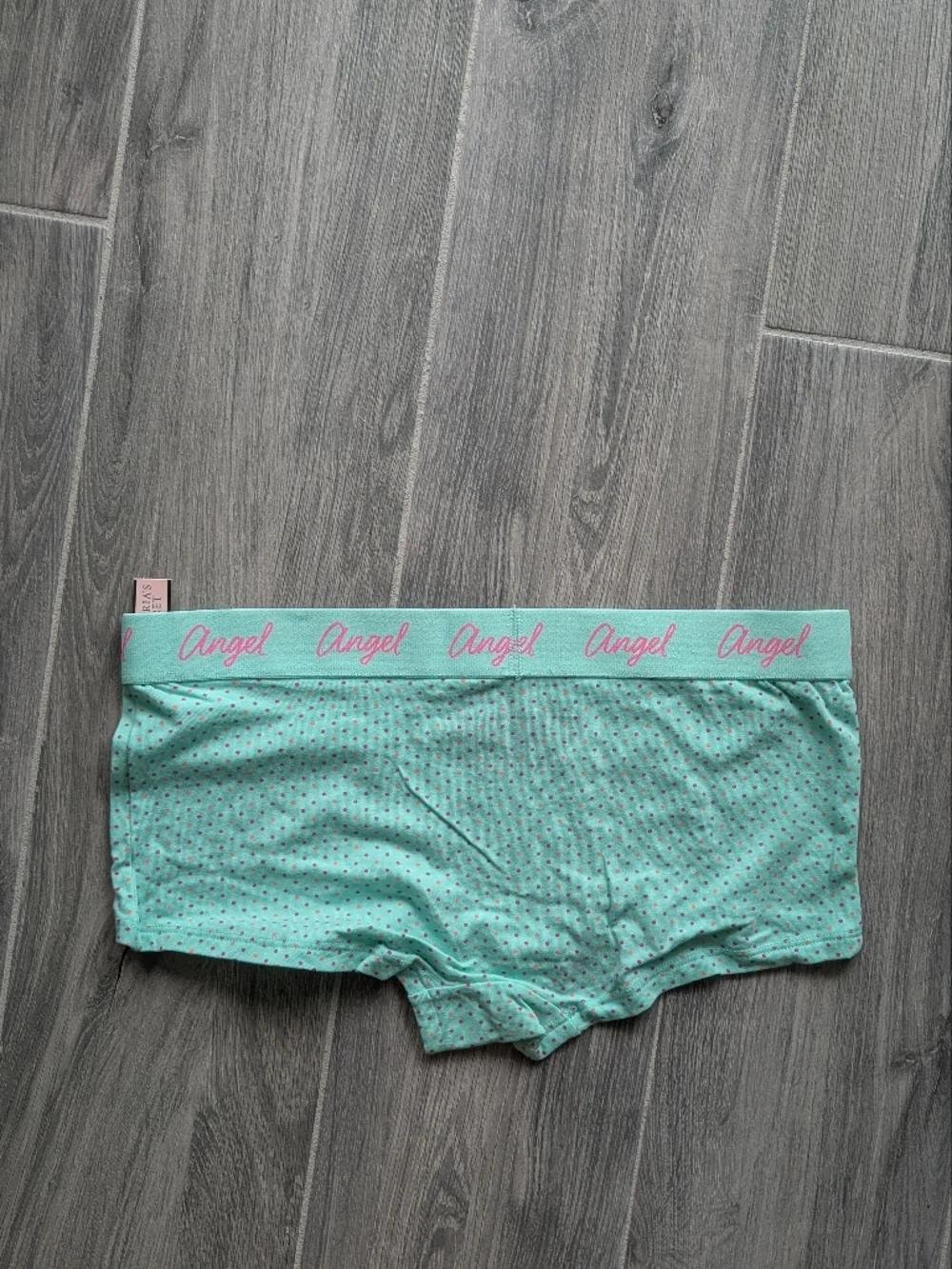 NWT Victoria's Secret Angel Mint Green Polka Dot Boy Shorts Shortie SIZE MEDIUM - Picture 2 of 2